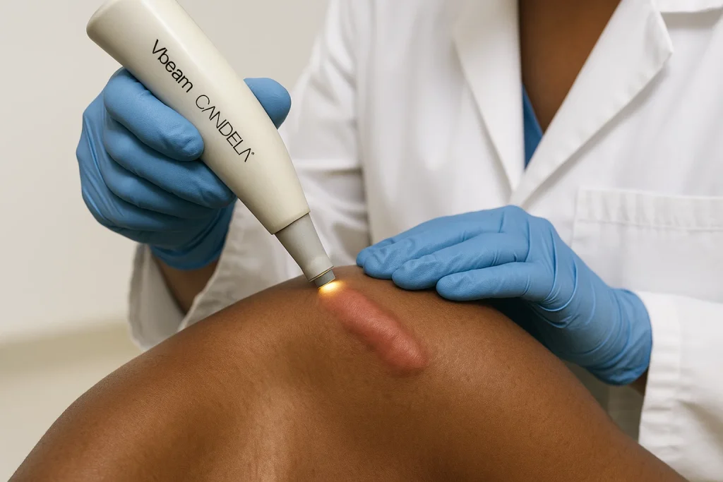 Keloid Scar Removed with Vbeam Candela Laser